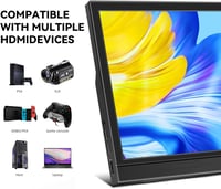 Thinlerain 11,6" Hordozható Monitor HDMI Csatlakozással - 1366x768 HD Kijelző Beépített Hangszórókkal Raspberry Pi kompatibilis 5