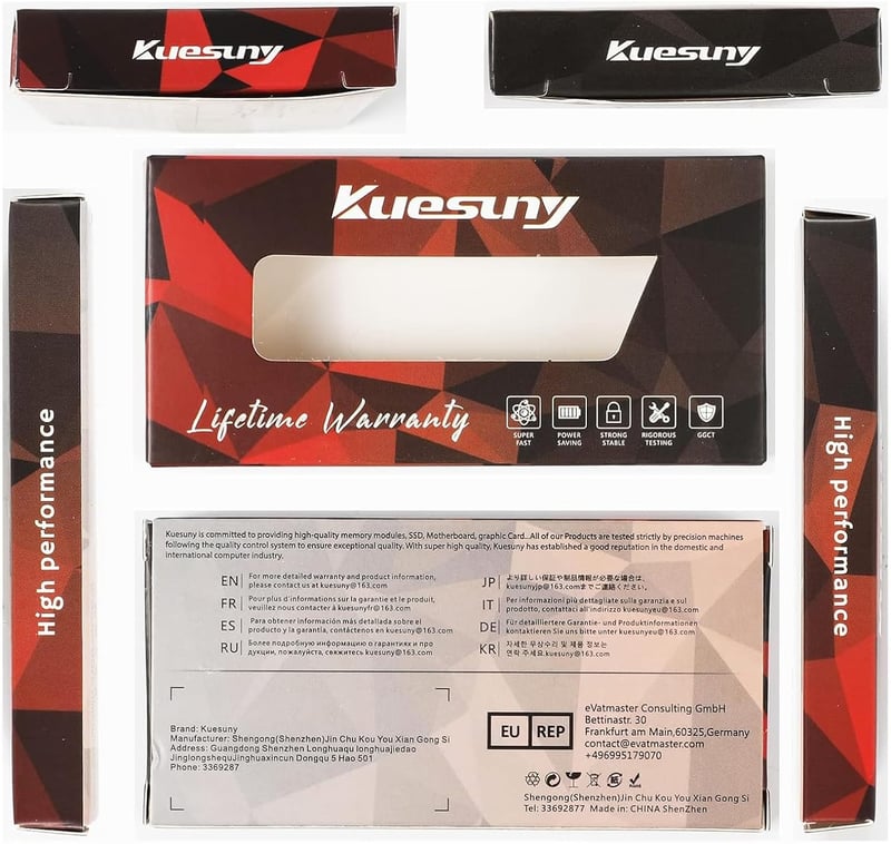 Kuesuny 8GB (2x4GB) DDR3 1333MHz Sodimm RAM - Laptop Memória Bővítés, PC3-10600S, 1.5V, CL9, 204 Pin, Kék