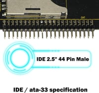 FENGQLONG SD Kártya IDE Adapter - SD/SDHC/SDXC/MMC Memóriakártya 2,5" IDE 44 Pin Átalakító, Fekete 4