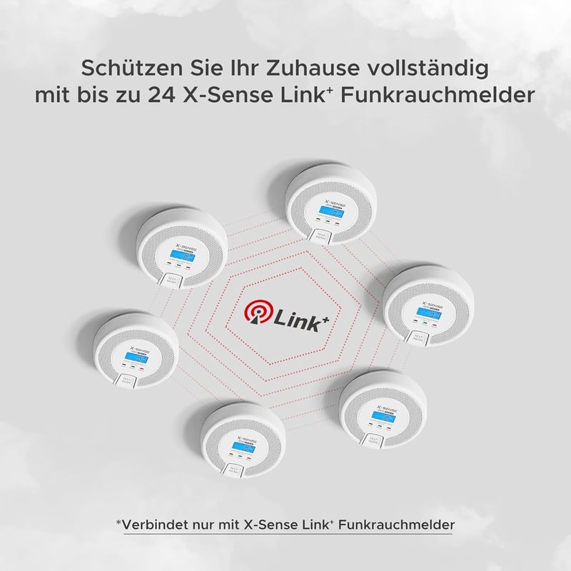 X-Sense digitális szén-monoxid érzékelő készlet, cserélhető elemmel - 2 db