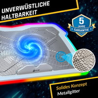 KLIM Ultimate Bianca RGB Laptop Hűtő 11-17" - Új 2024 Gamer Modell, Mac/PS4/PS5/Xbox Kompatibilis 7
