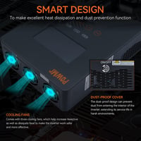 PowMr 6.5 kW Hibrid Inverter 48V-230V 130A MPPT Napelemes Töltésvezérlővel, 450V Max PV Bemenettel, Savas és Lítium Akkumulátorokhoz 5
