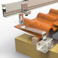 TEOV Napelem Rögzítő Szett Cseréptetőre - 2 Paneles, 30mm-es Alumínium Sín 3