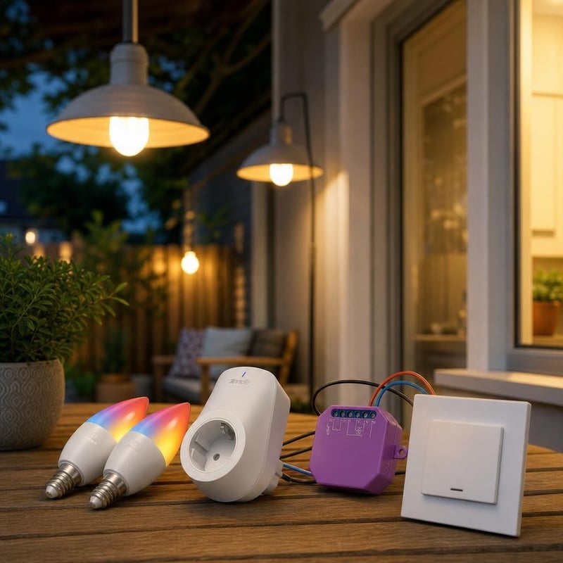 Pametan dom paket: 2x E14 RGB pametna žarulja + WiFi pametna utičnica + pametni relej s mjeračem