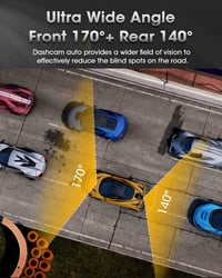 Vtopek T30-EU5 Tükör Menetrögzítő Kamera Szett - Dupla 1080P Felvétel, 10" IPS Érintőkijelző, 170°+140° Látószög, Éjjellátó, Tolatókamera 5