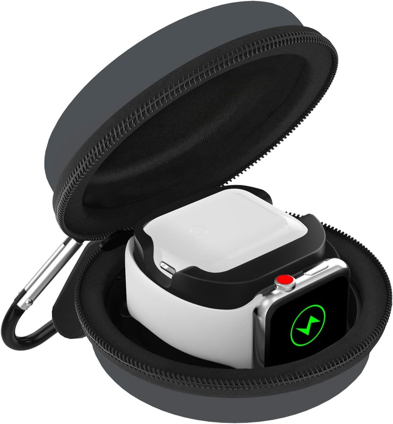 MoKo utazótáska Apple Watch és AirPods töltőállomáshoz - Space Gray