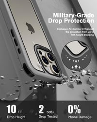 MobNano Ultra Hybrid átlátszó, ütésálló iPhone 15 Pro tok - Titán 3