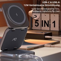 AC Island 5 az 1-ben MagSafe Kompatibilis iPhone Töltőállomás - Összecsukható Utazási Töltő iPhone 16/15/14/13/12, AirPods Pro, Apple Watch  3