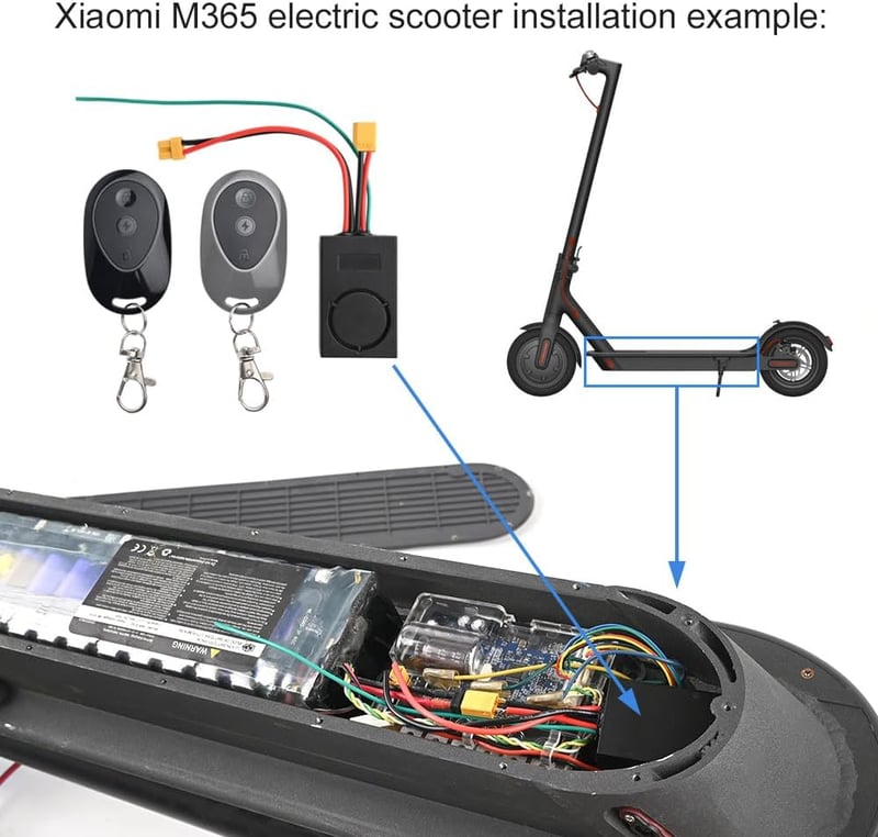 VOLOHAS riasztó Xiaomi elektromos rollerekhez, univerzális, 36-55V, távirányítóval