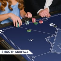 LaiEr 140x140 cm Vízálló Póker Alátét - Összehajtható Gumi Póker Asztallap Texas Hold'em és Blackjack Játékokhoz 5