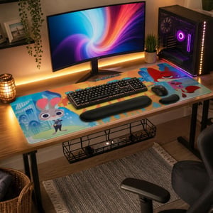Gamer set: 1x RGB LED pásik + 1x USB LED pásik + 1x XXL podložka + 1x organizér káblov + 1x opierka