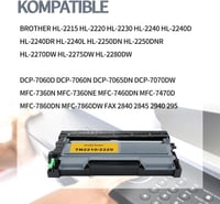 Brother nyomtatóhoz TN2220 fekete toner és DR2200 dob - Kompatibilis szett 2