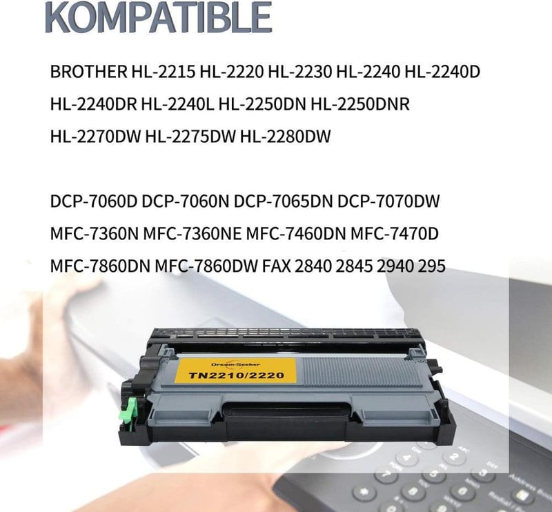 Brother nyomtatóhoz TN2220 fekete toner és DR2200 dob - Kompatibilis szett