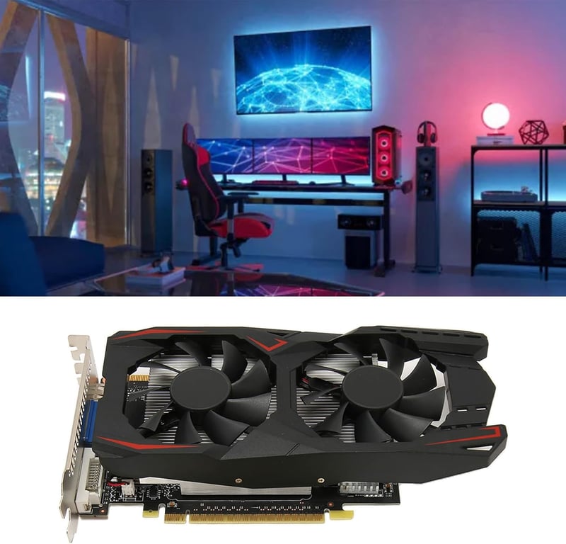 Sxhlseller GTX1050Ti 4GB GDDR5 Gamer Videokártya - 128-bit, Dual Fan, VGA/DVI/HDMI Csatlakozók, 1080p Full HD Támogatás, PCI-Express x16, NV
