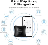 Broadlink RM4 Pro S Univerzális RF IR Távirányító Hub Hőmérséklet és Páratartalom Érzékelővel - Alexa, Google Home, IFTTT Kompatibilis Okoso 3