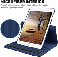 iPad Mini 4/5 Forgatható Védőtok Mélykék - Stílusszal és Képernyővédővel 5