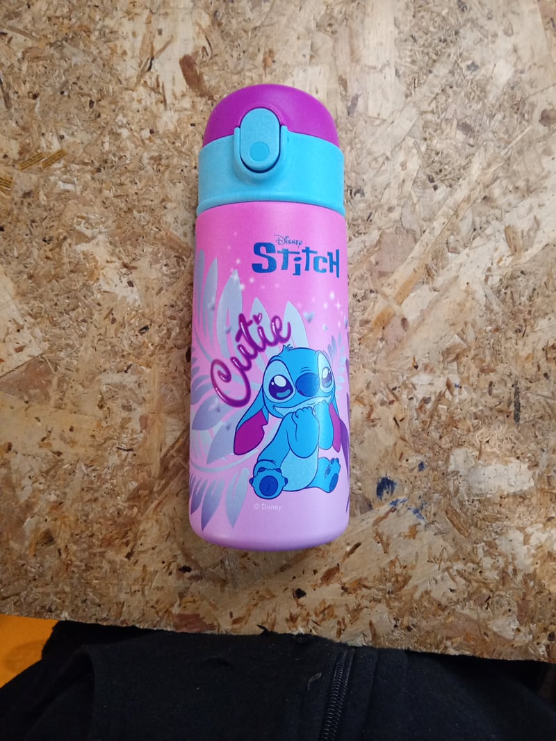 Detská termoska Seven Lilo a Stitch so slamkou, 460 ml, nerezová oceľ — bez slamky (stav: pozri 2. obrázok)