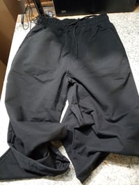 COMEOR ženske jogger hlače, duge pamučne trenirka hlače, opušten kroj, elastičan struk, ravne nogavice, crne, veličina L 2