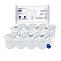 Aquafloow filter za vodu 10 kom | Zamjenski filter kompatibilan s Brita Maxtra+ | Smanjuje klor i kamenac | Za Brita vrčeve za filtriranje vode 2