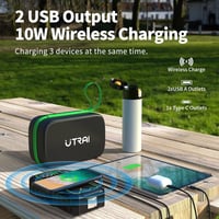 UTRAI 3600A Autós Akkumulátor Bikázó és Powerbank, LED Lámpával, 12V 4