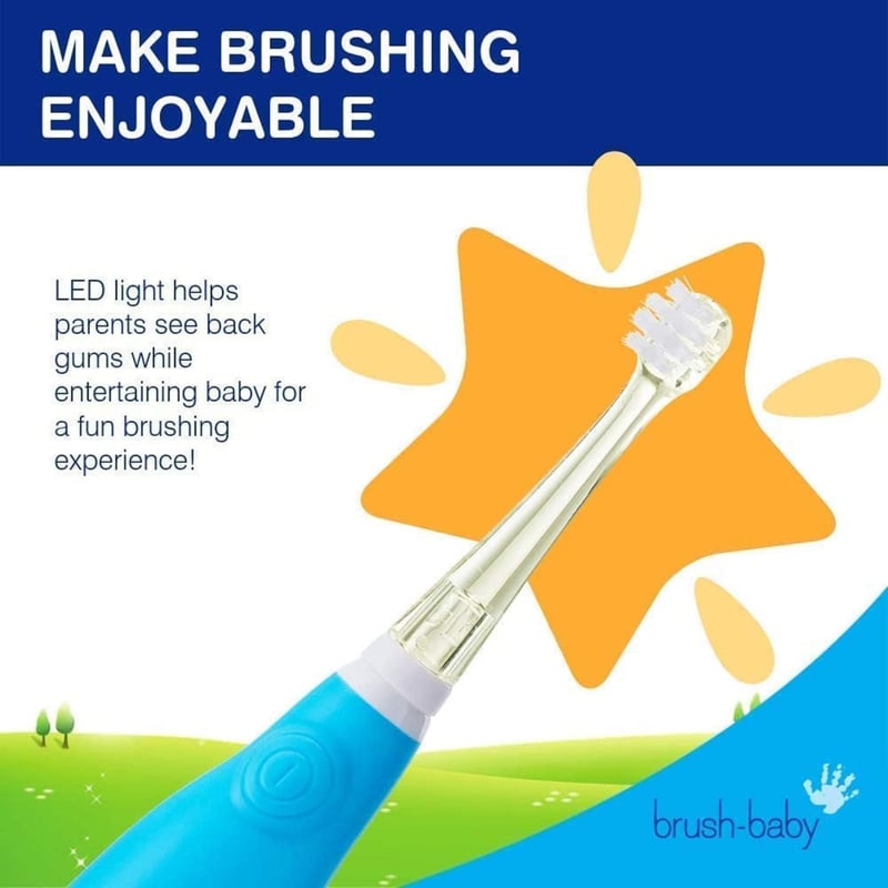 Bbush BabySonic LED-es elektromos fogkefe babáknak és kisgyermekeknek 0-3 éves korig - rózsaszín