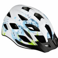 Cyklistická prilba Fischer Urban Flower s bielym kvetinovým vzorom, veľkosť S/M pre obvod hlavy 52-59 cm — bez zadného sťahovania (stav: pozri 2. obrázok) 1