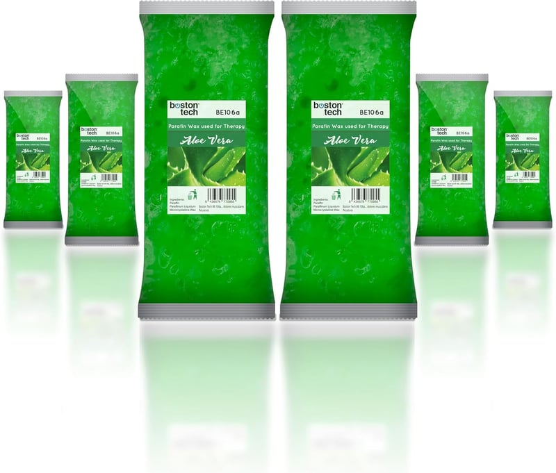 Set pentru îngrijirea mâinilor și picioarelor cu parafină și Aloe Vera Boston Tech BE-106, 6 piese
