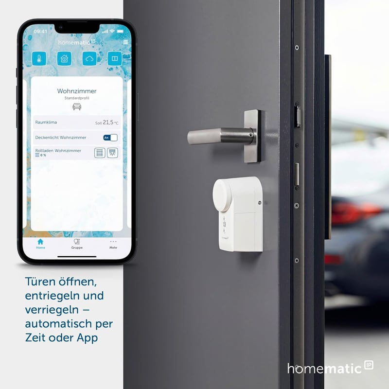 Homematic IP eQ-3 AG Okos Ajtózár Mechanizmus - Vezeték Nélküli Smart Home Rendszer Fém Burkolattal, Betörésvédelemmel