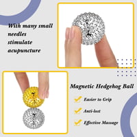 Mágneses akupresszúrás masszázslabda szett - 20 db, 32 mm, ezüst és arany 3