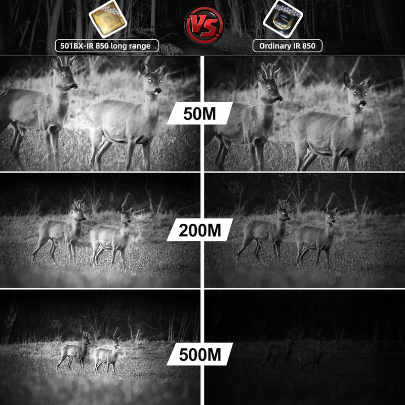 DARKBEAM 850nm Zoomolható Infravörös LED Lámpa Éjjellátóhoz, Vadászathoz