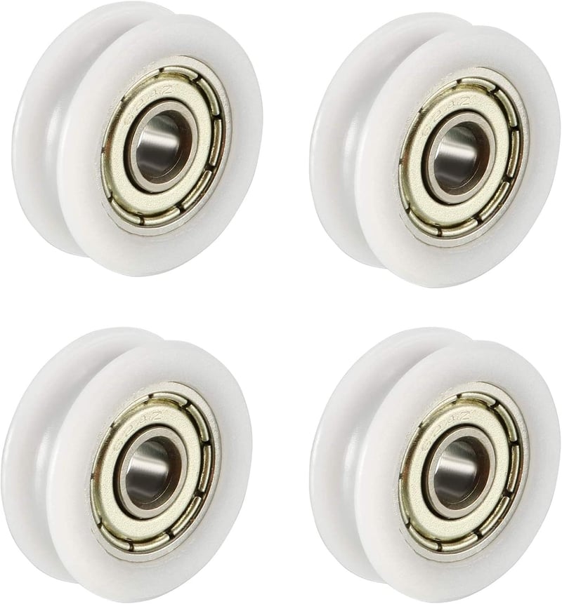Winwill U-hornyos görgőcsapágy 4db - 6x32x10mm zárt golyóscsapágy bútorokhoz, tolóajtókhoz, sínekhez - nagy teherbírású szénacél