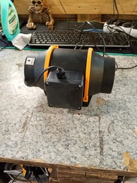 Ventilator de tubulatură MidingChai 100 mm cu regulator de turație, 220 m³/h, ventilator de extracție silențios, protecție la supraîncălzire, UE 3