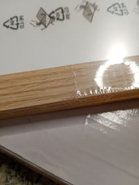 LYYYYX okvir za slike 50x70 cm, okvir od bež drveta, antirefleksno akrilno staklo — neispravno, djelomično funkcionalno: oštećenje na okviru (stanje: vidi 2. sliku) 2