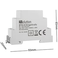 JCL BT8-8 csengő transzformátor 8V/12V/24V, 8VA - felújított 4