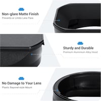 FUJIFILM XF 35mm f/1.4 R objektívhez JJC négyzetes fém napellenző 52mm-es szűrővel 7