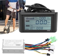 Fyearfly E-kerékpár vezérlő szett - 36V/48V LCD kijelzővel, 22,2 mm kormányra 6