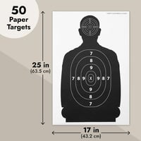 LÖ Lőlap készlet - 50 db fekete-fehér sziluett, 43x63 cm, légfegyverekhez és airsoft fegyverekhez 4