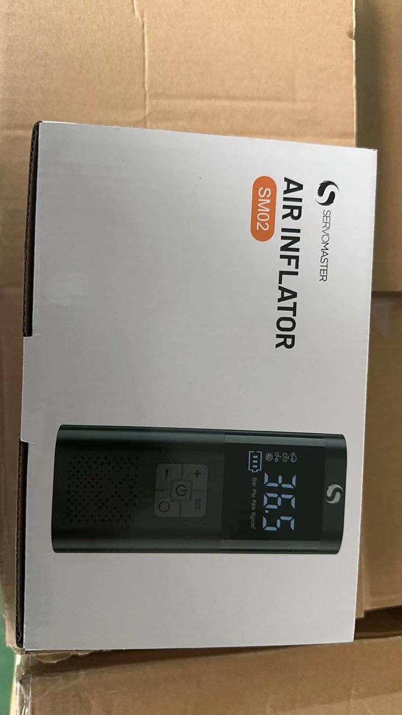 SERVOMASTER Hordozható Elektromos Kompresszor 150PSI, LED-es Autós Pumpa