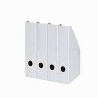 Dosar cu șină LANDRÉ A4, carton stabil, lățime 7 cm, alb, set de 4 bucăți (stoc incomplet) 1