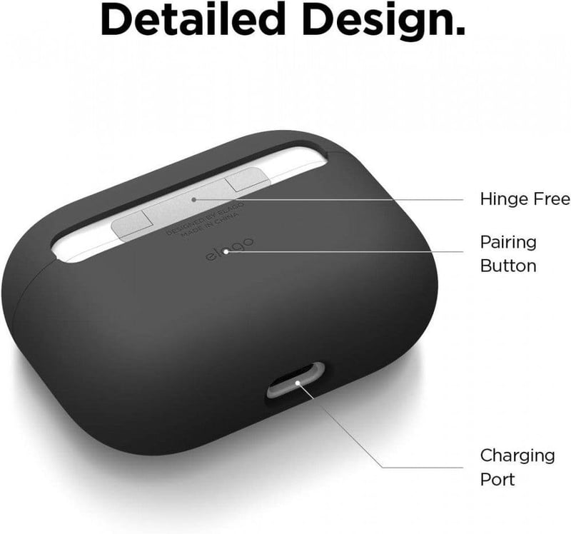 Apple AirPods Pro Fekete Szilikon Tok - Vezeték Nélküli Töltés