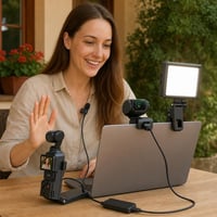 Set za video produkciju: 1x Osmo nosač + 1x USB prstenasto svjetlo + 1x HD webkamera + 1x USB-C mikrofon 1