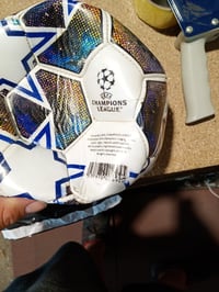 Futbalová lopta Hy-Pro UEFA Champions League, veľkosť 5, bielo-modro-zelená, oficiálne licencovaná tréningová a zápasová lopta pre deti aj dospelých 2