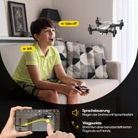 DEERC D20 Összecsukható Mini Drón HD 720P Kamerával, WiFi FPV Élő Közvetítéssel, 2 Akkumulátorral, Hosszú Repülési Idővel, Gesztus Vezérléss 3