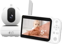 VIZOLINK 5"-os HD Bébiőr Kamerával, Éjjellátó, Távirányítható, 300m Hatótáv, 32GB TF Kártya 1