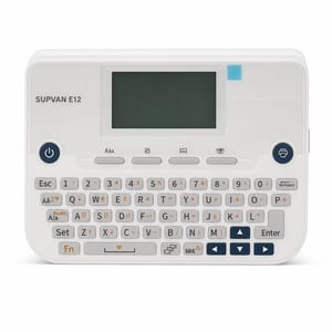 Aparat de etichetare Bluetooth SUPVAN E12 alb cu tastatură, 1 buc. autoadeziv — lipsesc 3 benzi autoadezive (stare: vezi a 2-a imagine)