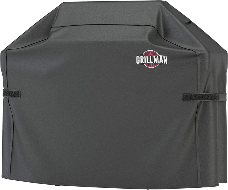 Grillman Vízálló Grill Takaró - Nagy Méretű Fekete BBQ Védőhuzat 147x61x122cm