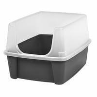 Otvorená toaleta pre mačky Iris Ohyama CLH-12 XXL s odnímateľným okrajom, sivá, pre veľké mačky, bez BPA (lopatka - stav: pozri 2. obrázok) 1