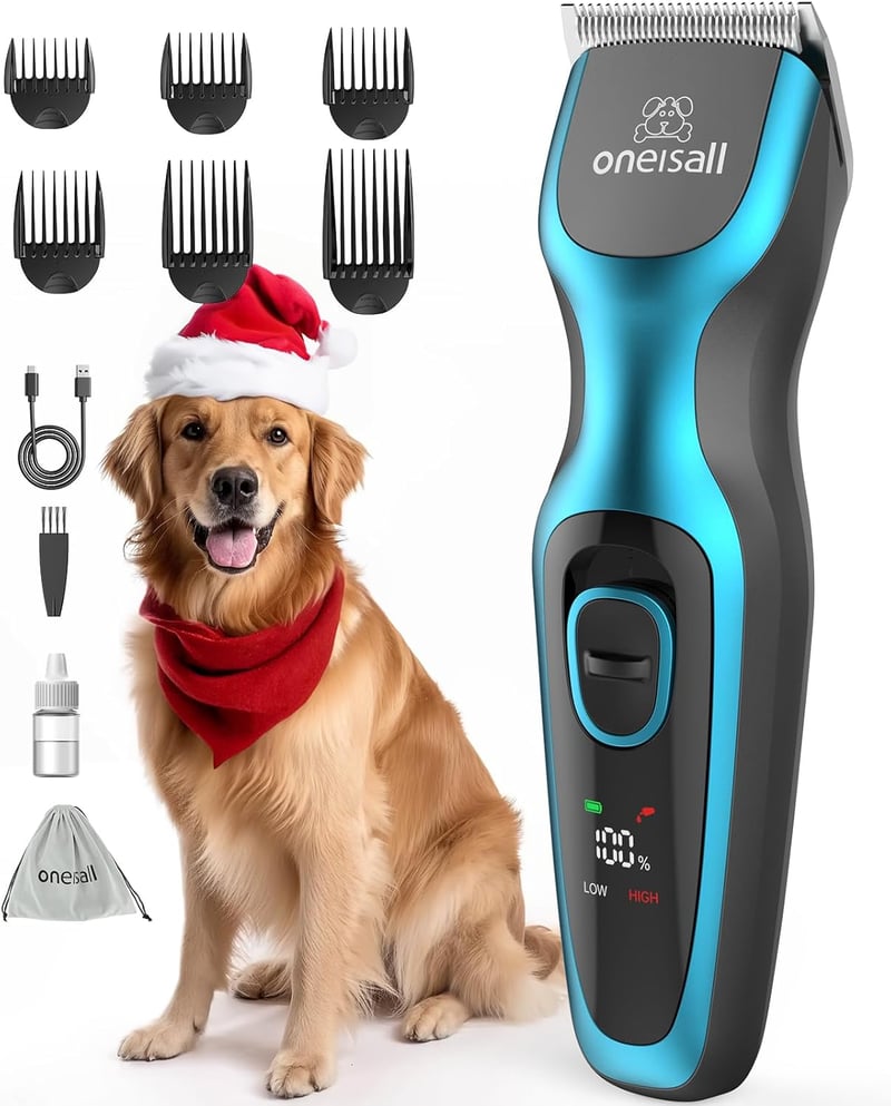 oneisall Profi Kutyanyíró Gép 7000RPM - Erős, Csendes, Kék