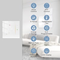 MOES Zigbee Okos Termosztát Vízalapú Padlófűtéshez - Programozható Digitális Szobai Hőszabályzó Alexa/Google Home Kompatibilis, Tuya App Vez 2