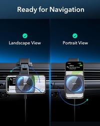 ESR HaloLock mágneses autós vezeték nélküli töltő iPhone 15/14/13/12 sorozathoz, fekete 6